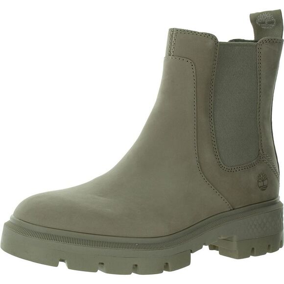 Timberland Womens Cortina Valley Taupe Nubuck Pull On Ankle Boots Boots Used - Picture 4 of 6